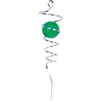 St Helens 10.5 Inch Single Spiral Spinner - Green Ball in Silver