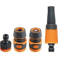St Helens 4 pc Hosepipe Connection Set in Grey