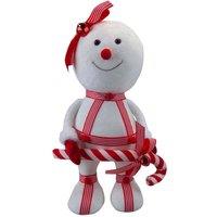 VFM e-Store Christmas Snowman Decoration 35cm x 17cm White X 1 | Size: 35 cm x 17 cm