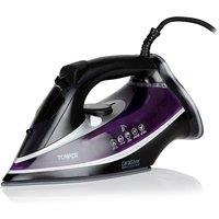 Tower Steam Iron, CeraGlide Ultra-Speed, Variable Steam, T22013PR, Black/Purple in Black
