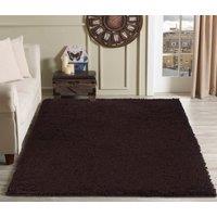 Desire Rugs Modern Elegant Soft Shaggy Rug for Living Rooms - Stylish Area Rugs in Brown | Size: 60 cm x 110 cm