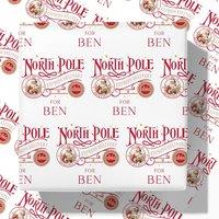 Uniqueful Personalised Santa Delivery Wrapping Paper in White | Size: 3 Pack