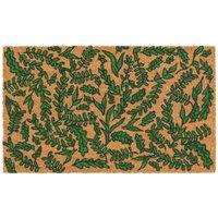 Kukoon Front Door Mat Natural Coir Dirt Catching Rug - Bramble in Beige | Size: 45 cm x 70 cm