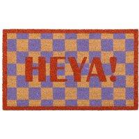 Kukoon Front Door Mat Natural Coir Dirt Catching Rug - Heya in Beige | Size: 45 cm x 70 cm