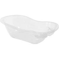 simpa Large 50L Plastic Baby Bath Tub with Integrated Plug Hole in Clear