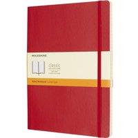 Moleskine Classic XL Soft Cover Ruled Notebook in Scarlet