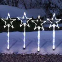 Globrite 4 Pack Star Path Light Set w/ White 60 LED & 8 Modes