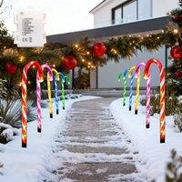 Shatchi Multicolour Candy Cane Lights Set of 5 - 45 LED, 55cm, 8 Modes | Size: 1 Pack