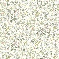 Grandeco Inia Leafy Trail Foliage & Flowers Textured Wallpaper | Size: 1 Pack