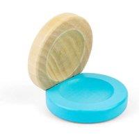 Bigjigs Toys Wooden Castanets Blue One Pair - Children's Musical Instruments