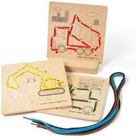 Bigjigs Toys Construction Lacing by Numbers - Threading Board Game