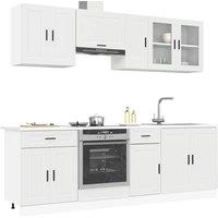 Berkfield Home 8 Piece Kitchen Cabinet Set Kalmar White Engineered Wood