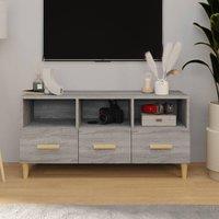 Berkfield Home TV Cabinet Grey Sonoma 102x36x50 cm Engineered Wood | Size: 102 x 36 x 50 cm
