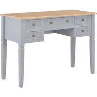 Berkfield Home Writing Desk Grey 109.5x45x77.5 cm Wood