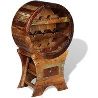 Berkfield Home Wine Rack for 10 Bottles Solid Reclaimed Wood