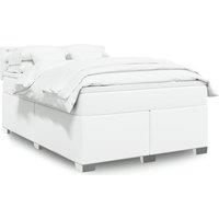 Berkfield Home Box Spring Bed with Mattress White 160x200 cm Faux Leather