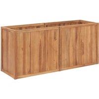 Berkfield Home Garden Raised Bed 150x50x70 cm Solid Teak Wood in Brown | Size: 150 x 50 x 70 cm