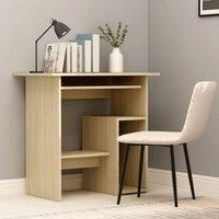 Berkfield Home Desk Sonoma Oak 80x45x74 cm Engineered Wood in Brown | Size: 80 x 45 x 74 cm
