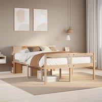 Berkfield Home Bookcase Bed without Mattress 140x200 cm Solid Wood Pine in Brown