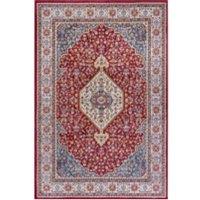 THE RUGS Orient Low Pile Rug Medallion Design Synthetic Fibre 8mm Pile | Size: 140 cm x 200 cm