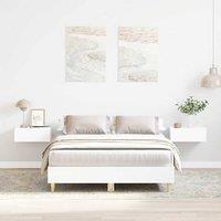 Berkfield Home Bed Frame No Mattress White 140x190 cm Engineered Wood