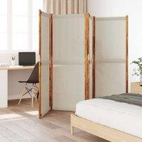 Berkfield Home 4-Panel Room Divider Light Grey 280x180 cm