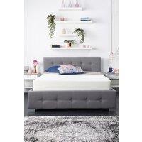 Aspire End Lift Ottoman Storage Bed, Grey Linen | Size: Single
