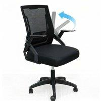 Alivio Ergonomic Office Mesh Chair with 90 Degree Flip-Up Armrest (Black) in Black