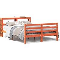 Berkfield Home Bed Frame without Mattress Wax Brown 120x190 cm Small Double Solid Wood Pine