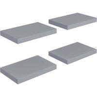 Berkfield Home Floating Wall Shelves 4 pcs Grey 40x23x3.8 cm MDF