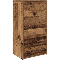 Berkfield Home Sideboard with 6 Drawers Old Wood 50x34x96 cm Engineered Wood in Brown | Size: 50 x 34 x 96 cm