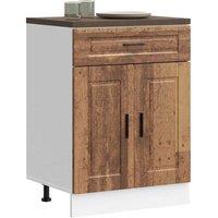 Berkfield Home Kitchen Base Cabinet Porto Old Wood Engineered Wood in Brown