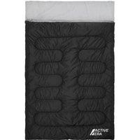 Active Era 3 Season Double Sleeping Bag - 250GSM with Pillows & Convertible Design in Black | Size: King