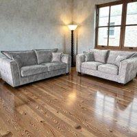 SNUG FURNITURE BIRMINGHAM LTD Serena 3+2 Sofa Set Full-Back in Grey