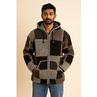 JTAPHRIQUE Woven Striped Baja-Style Plain Hoodie | Size: Small