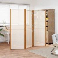 Berkfield Home 3-Panel Room Divider Cream White 210x180 cm in Beige