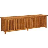 Berkfield Home Garden Storage Box 200x50x58 cm Solid Acacia Wood in Brown | Size: 200 x 50 x 58 cm