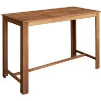 Berkfield Home Bar Table Solid Acacia Wood 150x70x105 cm in Brown | Size: 150 x 70 x 105 cm