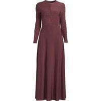 Lands' End Women's Long Sleeve Maxi Dress in Burgundy | Size: 16-18