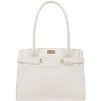 Paul Costelloe Women's 'Tirso' 100% Real Leather Tote Bag in Off-White