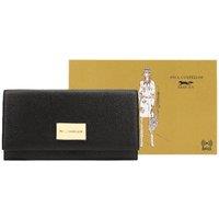 Paul Costelloe Women's 'Ellen' 100% Real Leather Purse in Jet Black