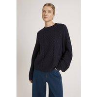 Finery London Women's Ellie Crew Neck Knitted Jumper in Dark Navy | Size: 10
