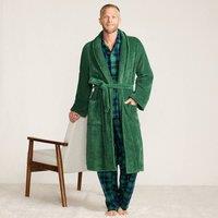 Lands' End Men's Turkish Terry Bath Robe in Khaki | Size: XL