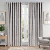 Luxury Living Triple Weave Geometric Aztec Print Ring Top Blackout Curtains in Cream | Size: 168 cm width x 229 cm drop