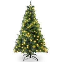 Pelle & Sol 4ft Pre-Lit Artificial Christmas Tree with 400 Alaskan Pine Tips in Green