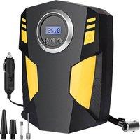 Alivio Portable Digital Corded Air Compressor 12V with LED Display in Black