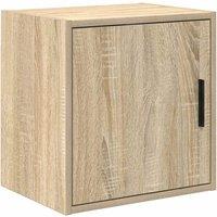 Berkfield Home Garage Wall Cabinet Sonoma Oak Engineered Wood in Brown