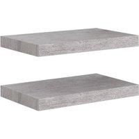 Berkfield Home Floating Wall Shelves 2 pcs Concrete Grey 40x23x3.8 cm MDF