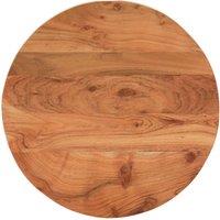 Berkfield Home Table Top 50x2.5 cm Round Solid Wood Acacia in Brown | Size: 50x2.5 cm