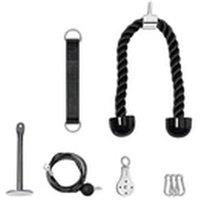 EONLION Weight Cable Pulley System Gym DIY Pulley Cable Machine Attachment in Black
